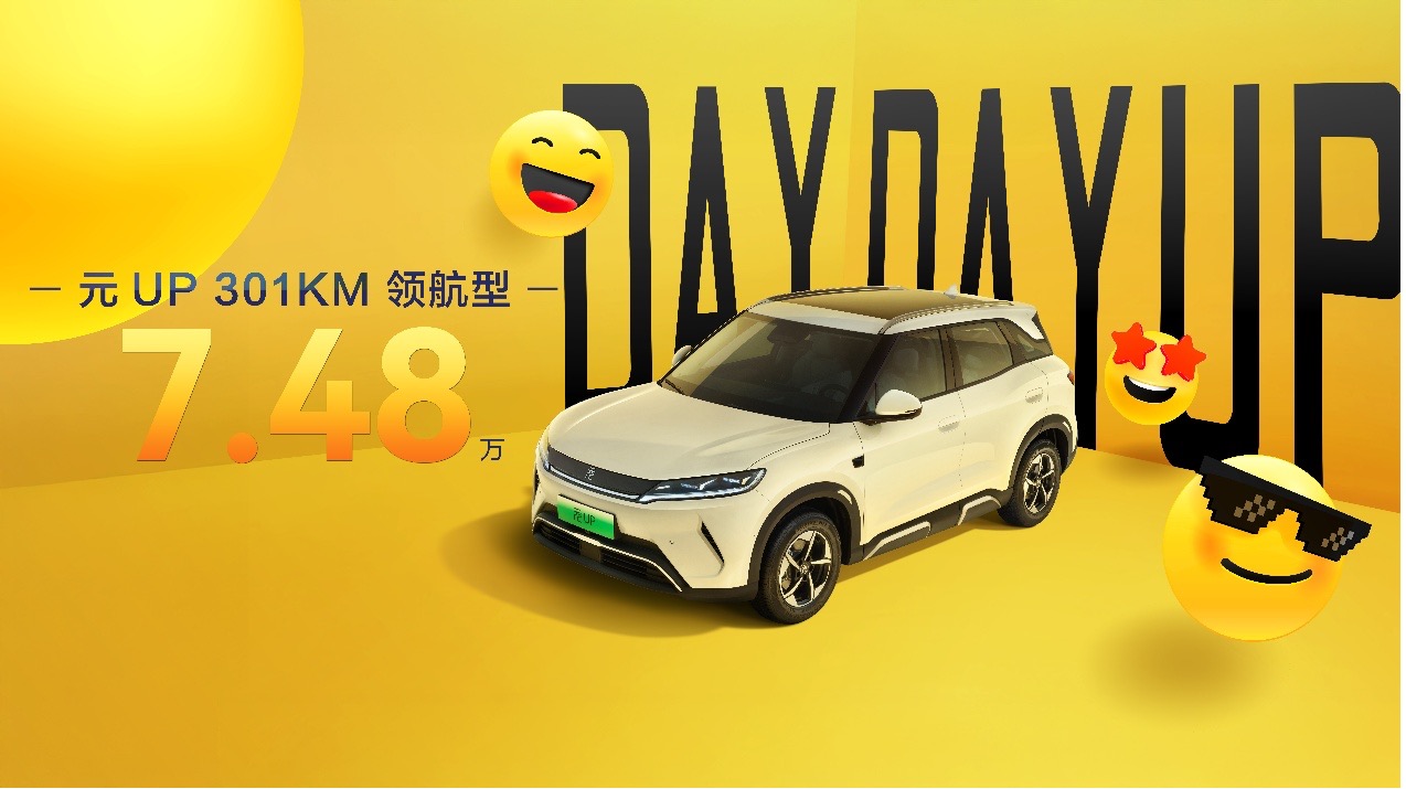 卖出 150 万后，比亚迪元 UP 再推入门型，7.48 万！