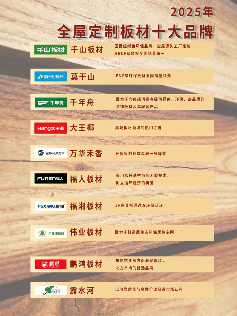 2025 全屋定制板材十大品牌重磅揭晓！多维遴选树立行业新标杆 | 极客公园